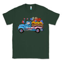 Sports Green american truck and flag with stars Classic Tee - HRA Design Shop