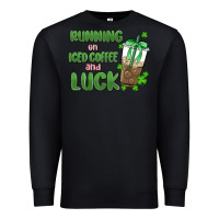 Black iced coffee and luck Premium Sweatshirt - MaliasSmallBusiness