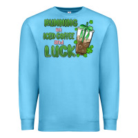 Ocean Blue iced coffee and luck Premium Sweatshirt - MaliasSmallBusiness