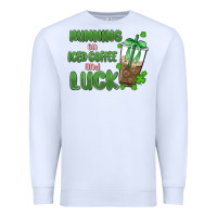 White iced coffee and luck Premium Sweatshirt - MaliasSmallBusiness