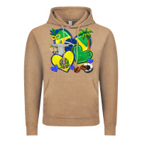 Vintage Coffee brazil hearts Vintage Hoodie - texasbilliewilder