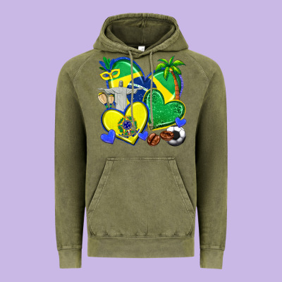 Vintage Hoodie brazil hearts