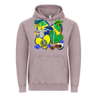 Vintage Zinc brazil hearts Vintage Hoodie - texasbilliewilder