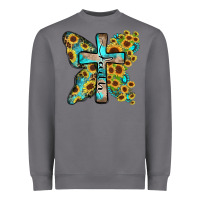 Storm faith sunflower cross Heavyweight Sweatshirt - Zillion Design Studio