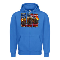 True Royal american flag monster truck Zipper Hoodie - Artiststas