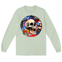 Matcha police skull and police equipment Long Sleeve Tee - AdoDesignShop