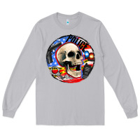 Police Skull And Police Equipment Long Sleeve Tee | Teevron