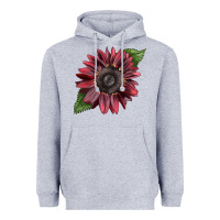 Heather Grey chocolate sunflower Heavyweight Hoodie - LillyAllenDesigns