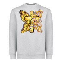 Heather Grey faith child cancer cross Heavyweight Sweatshirt - Zillion Design Studio