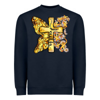 Navy faith child cancer cross Heavyweight Sweatshirt - Zillion Design Studio