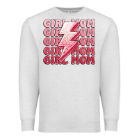 Oatmeal Heather girl mom Premium Sweatshirt - MaliasSmallBusiness