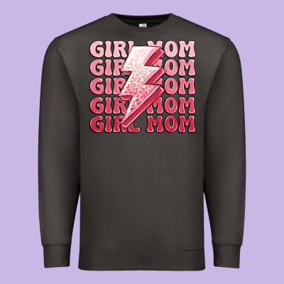 Girl Mom Premium Sweatshirt Designed By Maliassmallbusiness