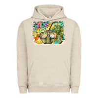 Pigment French Oak coconut with fruits  background Urban Hoodie - BarkalooDesign