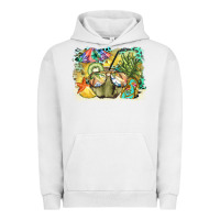 Pigment Lunar Rock coconut with fruits  background Urban Hoodie - BarkalooDesign