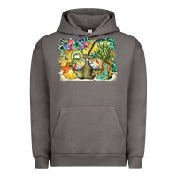Pigment Tornado coconut with fruits  background Urban Hoodie - BarkalooDesign
