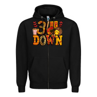 Black three up three down softball Zipper Hoodie - Jasminsmagicworld