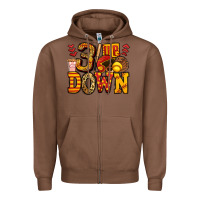 Chestnut three up three down softball Zipper Hoodie - Jasminsmagicworld