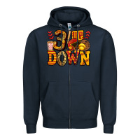 Navy three up three down softball Zipper Hoodie - Jasminsmagicworld