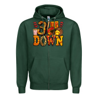 Sports Green three up three down softball Zipper Hoodie - Jasminsmagicworld