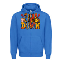 True Royal three up three down softball Zipper Hoodie - Jasminsmagicworld