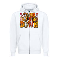 White three up three down softball Zipper Hoodie - Jasminsmagicworld