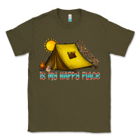 Army Green camping is my happy place Classic Tee - CowhideDigitalArt