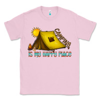 Bubblegum Pink camping is my happy place Classic Tee - CowhideDigitalArt
