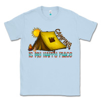 Dusty Blue camping is my happy place Classic Tee - CowhideDigitalArt
