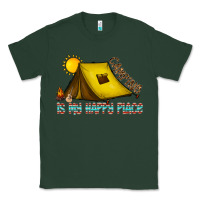 Sports Green camping is my happy place Classic Tee - CowhideDigitalArt