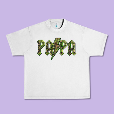 Papa  Lightning Camouflage Urban Heavy Tee Designed By Barkaloodesign
