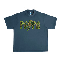 Midnight Navy papa  lightning camouflage Urban Heavy Tee - BarkalooDesign