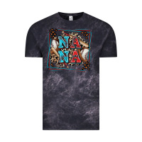 Cloud Black baseball nana with leopard Vintage Tee - Zillion Design Studio