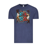 Vintage Denim baseball nana with leopard Vintage Tee - Zillion Design Studio