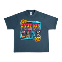 Midnight Navy caution i really don't care Urban Heavy Tee - Zillion Design Studio
