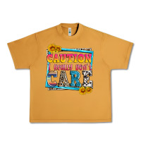 Peanut Butter caution i really don't care Urban Heavy Tee - Zillion Design Studio
