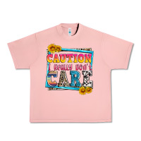 Salmon caution i really don't care Urban Heavy Tee - Zillion Design Studio