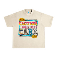 Sandshell caution i really don't care Urban Heavy Tee - Zillion Design Studio