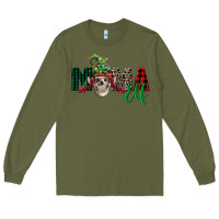 Army Green Mama elf skull Long Sleeve Tee - FaDigitalArtStudio
