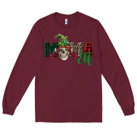 Burgundy Mama elf skull Long Sleeve Tee - FaDigitalArtStudio