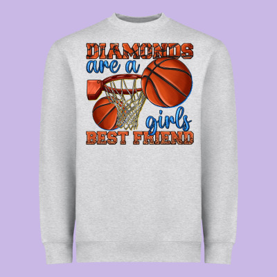 Heavyweight Sweatshirt diamonds are a girls best friend basketball
