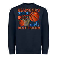 Navy diamonds are a girls best friend basketball Heavyweight Sweatshirt - texasbilliewilder