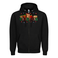 Black western christmas gifts Zipper Hoodie - AdoDesignShop