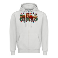 Dove Grey western christmas gifts Zipper Hoodie - AdoDesignShop