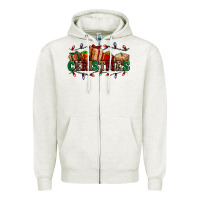 Oatmeal Heather western christmas gifts Zipper Hoodie - AdoDesignShop