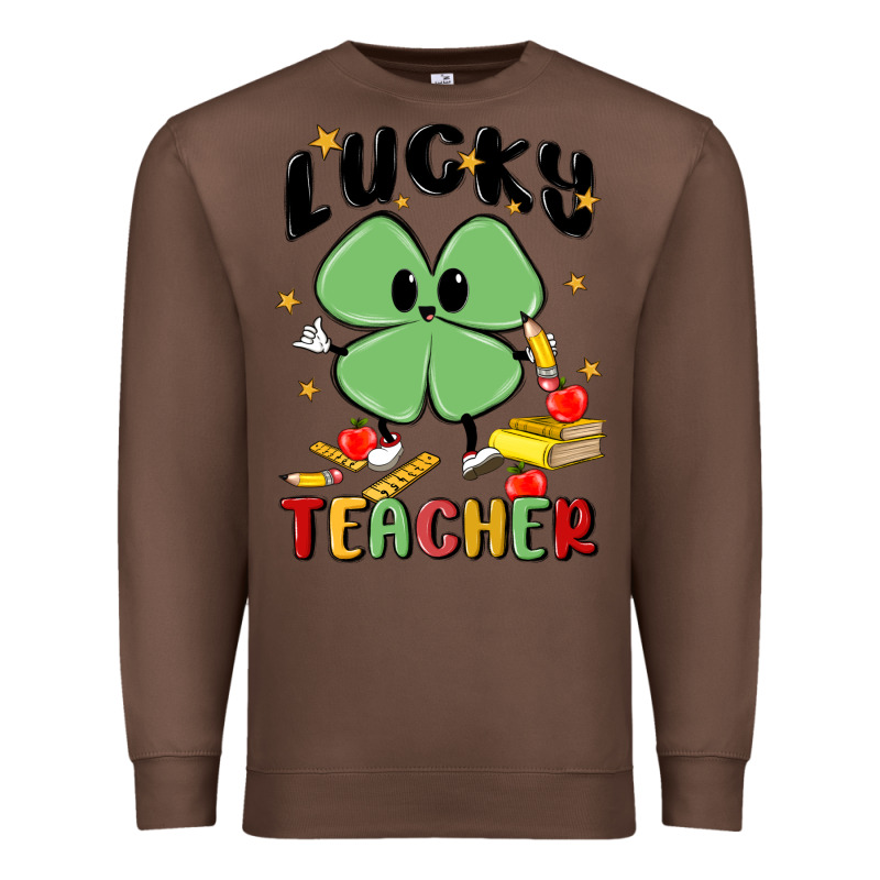 Lucky Teacher Premium Sweatshirt by MaliasSmallBusiness | Teevron