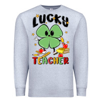 Heather Grey lucky teacher Premium Sweatshirt - MaliasSmallBusiness