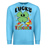 Ocean Blue lucky teacher Premium Sweatshirt - MaliasSmallBusiness