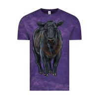 Cloud Purple black angus cattle Vintage Tee - RanaPortraitStore