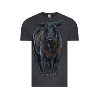 Vintage Black black angus cattle Vintage Tee - RanaPortraitStore