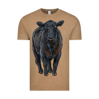 Vintage Coffee black angus cattle Vintage Tee - RanaPortraitStore